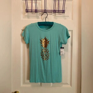 Bebe pineapple tee shirt NWT